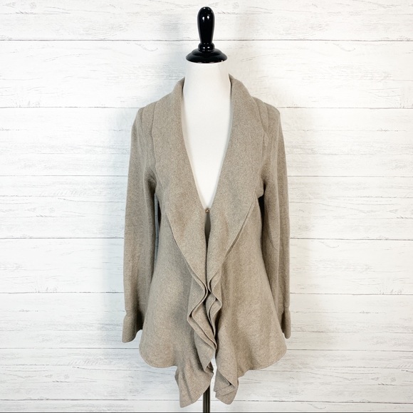 Marisa Christina Sweaters - Marisa Christina • Tan 100% Cashmere Cardigan M